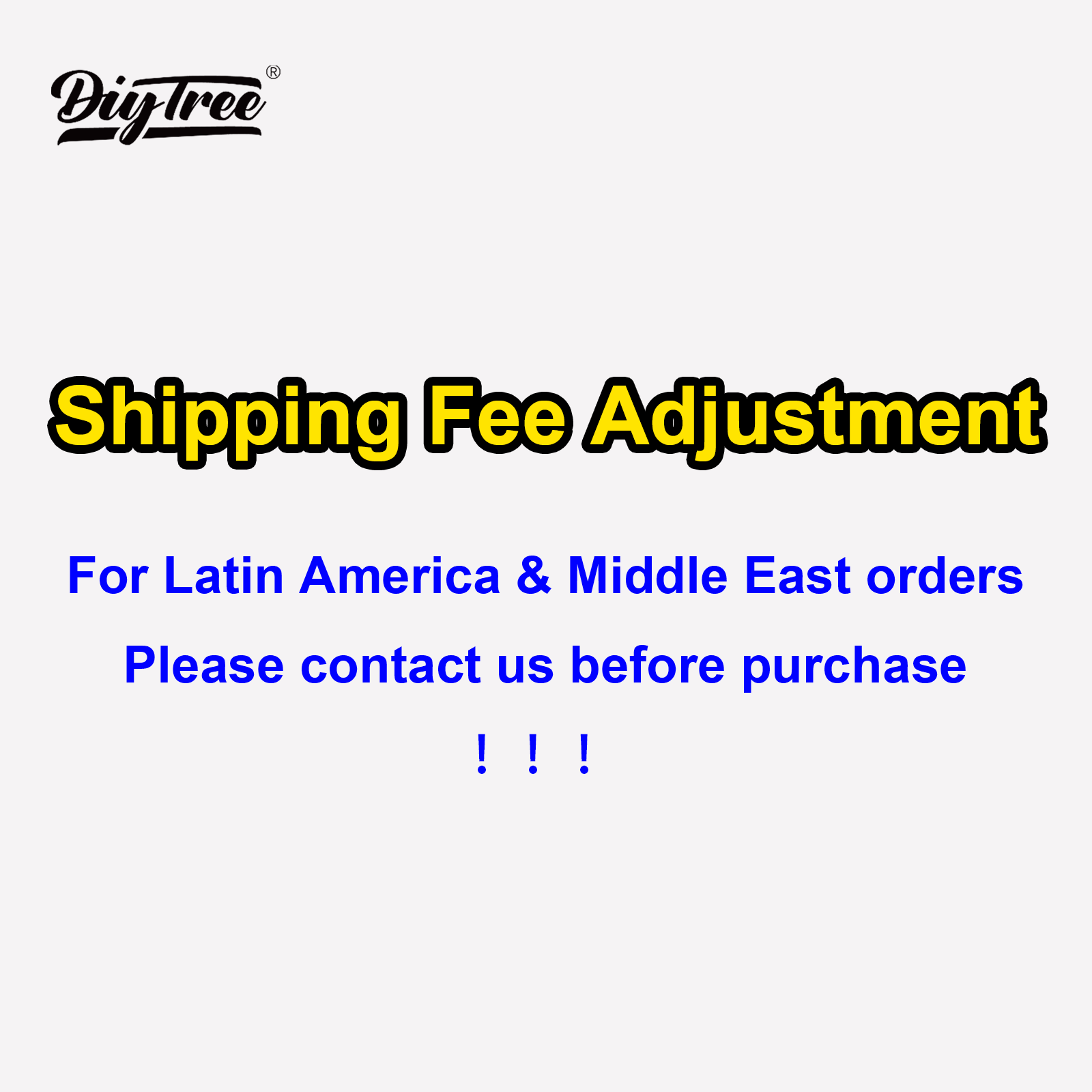 Shipping Fee Adjustment (Contact Us First)